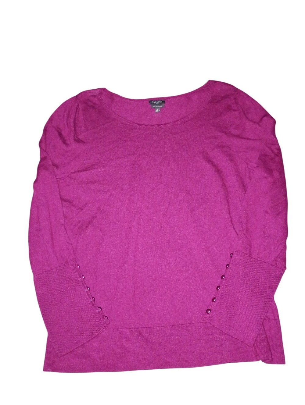 Talbots Fuchsia Knit Long-Sleeve Top